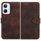 For Realme 10 4G Elephant Head Embossed Phone Leather Case with Lanyard(Coffee) - 1