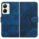For Realme 10 Pro Elephant Head Embossed Phone Leather Case with Lanyard(Royal Blue) - 1