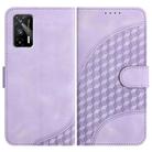 For Realme GT 5G / GT Neo Elephant Head Embossed Phone Leather Case with Lanyard(Light Purple) - 1
