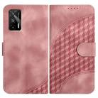 For Realme GT 5G / GT Neo Elephant Head Embossed Phone Leather Case with Lanyard(Pink) - 1