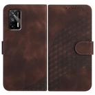 For Realme GT 5G / GT Neo Elephant Head Embossed Phone Leather Case with Lanyard(Coffee) - 1