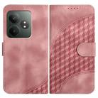For Realme GT 6 / GT 6T Elephant Head Embossed Phone Leather Case with Lanyard(Pink) - 1