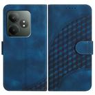 For Realme GT 6 / GT 6T Elephant Head Embossed Phone Leather Case with Lanyard(Royal Blue) - 1