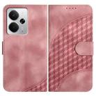 For Realme 14 / P3 5G Global Elephant Head Embossed Phone Leather Case with Lanyard(Pink) - 1