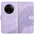 For Realme 14 Pro Elephant Head Embossed Phone Leather Case with Lanyard(Light Purple) - 1