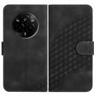For Realme 14 Pro Elephant Head Embossed Phone Leather Case with Lanyard(Black) - 1