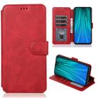 For Xiaomi Redmi Note 8 Pro Calf Texture Magnetic Buckle Horizontal Flip Leather Case with Holder & Card Slots & Wallet & Photo Frame(Red) - 1