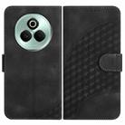 For Realme P3 Pro Elephant Head Embossed Phone Leather Case with Lanyard(Black) - 1