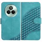 For Realme P3 Pro Elephant Head Embossed Phone Leather Case with Lanyard(Light Blue) - 1