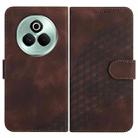 For Realme P3 Pro Elephant Head Embossed Phone Leather Case with Lanyard(Coffee) - 1