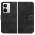 For Realme P3 Ultra 5G Elephant Head Embossed Phone Leather Case with Lanyard(Black) - 1