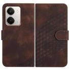 For Realme P3 Ultra 5G Elephant Head Embossed Phone Leather Case with Lanyard(Coffee) - 1