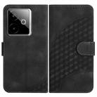For Realme GT 7 India Elephant Head Embossed Phone Leather Case with Lanyard(Black) - 1