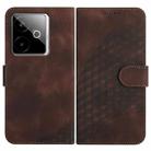 For Realme GT 7 India Elephant Head Embossed Phone Leather Case with Lanyard(Coffee) - 1