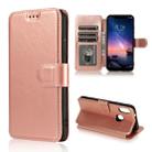 For Xiaomi Redmi 6 Pro Calf Texture Magnetic Buckle Horizontal Flip Leather Case with Holder & Card Slots & Wallet & Photo Frame(Rose Gold) - 1
