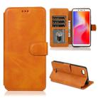 For Xiaomi Redmi 6A Calf Texture Magnetic Buckle Horizontal Flip Leather Case with Holder & Card Slots & Wallet & Photo Frame(Khaki) - 1