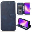 For Xiaomi Redmi 8 Calf Texture Magnetic Buckle Horizontal Flip Leather Case with Holder & Card Slots & Wallet & Photo Frame(Blue) - 1
