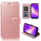 For Xiaomi Redmi 8 Calf Texture Magnetic Buckle Horizontal Flip Leather Case with Holder & Card Slots & Wallet & Photo Frame(Rose Gold) - 1