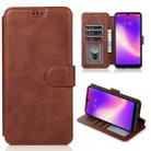 For Xiaomi Redmi 8 Calf Texture Magnetic Buckle Horizontal Flip Leather Case with Holder & Card Slots & Wallet & Photo Frame(Coffee) - 1