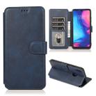 For Xiaomi Redmi Note 7 Calf Texture Magnetic Buckle Horizontal Flip Leather Case with Holder & Card Slots & Wallet & Photo Frame(Blue) - 1