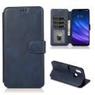 For Xiaomi Mi 8 Calf Texture Magnetic Buckle Horizontal Flip Leather Case with Holder & Card Slots & Wallet & Photo Frame(Blue) - 1