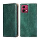 For Motorola Moto G84 5G Gloss Oil Solid Color Magnetic Leather Phone Case(Green) - 1