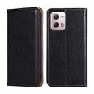 For Motorola Moto G Stylus 2023 4G Gloss Oil Solid Color Magnetic Leather Phone Case(Black) - 1