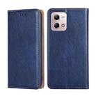 For Motorola Moto G Stylus 2023 4G Gloss Oil Solid Color Magnetic Leather Phone Case(Blue) - 1
