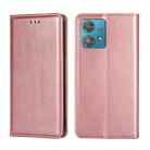 For Motorola Edge 40 Neo 5G Gloss Oil Solid Color Magnetic Leather Phone Case(Rose Gold) - 1