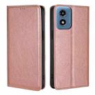 For Motorola Moto G Play 4G 2024 Gloss Oil Solid Color Magnetic Leather Phone Case(Rose Gold) - 1