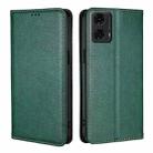 For Motorola Moto G24 4G Gloss Oil Solid Color Magnetic Leather Phone Case(Green) - 1