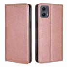 For Motorola Edge 5G 2024 Gloss Oil Solid Color Magnetic Leather Phone Case(Rose Gold) - 1