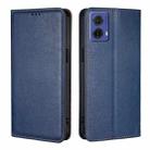 For Motorola Moto G85 5G Gloss Oil Solid Color Magnetic Leather Phone Case(Blue) - 1