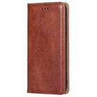 For Motorola Edge 50 5G Gloss Oil Solid Color Magnetic Leather Phone Case(Brown) - 2