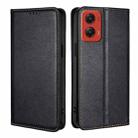 For Motorola Moto G Stylus 5G 2024 Gloss Oil Solid Color Magnetic Leather Phone Case(Black) - 1