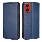 For Motorola Moto G Stylus 5G 2024 Gloss Oil Solid Color Magnetic Leather Phone Case(Blue) - 1