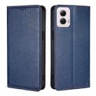 For Motorola Moto G Power 5G 2024 Gloss Oil Solid Color Magnetic Leather Phone Case(Blue) - 1