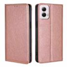 For Motorola Moto G Power 5G 2024 Gloss Oil Solid Color Magnetic Leather Phone Case(Rose Gold) - 1