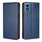 For Motorola Moto G 5G 2024 Gloss Oil Solid Color Magnetic Leather Phone Case(Blue) - 1