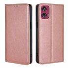 For Motorola Edge 50 Fusion 5G Gloss Oil Solid Color Magnetic Leather Phone Case(Rose Gold) - 1