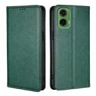 For Motorola Moto G35 5G Gloss Oil Solid Color Magnetic Leather Phone Case(Green) - 1