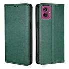 For Motorola Moto G55 5G Gloss Oil Solid Color Magnetic Leather Phone Case(Green) - 1