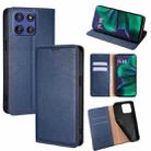 For Motorola Moto G Stylus 5G 2025 Gloss Oil Solid Color Magnetic Leather Phone Case(Blue) - 1