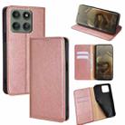 For Motorola Edge 60 Pro 5G Gloss Oil Solid Color Magnetic Leather Phone Case(Rose Gold) - 1