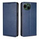 For Sharp Aquos R9 Gloss Oil Solid Color Magnetic Leather Phone Case(Blue) - 1