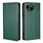 For Sharp Aquos R9 Gloss Oil Solid Color Magnetic Leather Phone Case(Green) - 1