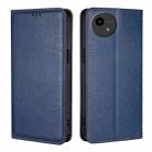 For Sharp Aquos wish4 Gloss Oil Solid Color Magnetic Leather Phone Case(Blue) - 1