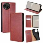 For Sharp Aquos R10 Gloss Oil Solid Color Magnetic Leather Phone Case(Brown) - 1