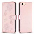 For iPhone 7 / 8 / SE 2022 Four-leaf Embossed Leather Phone Case(Pink) - 1