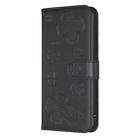 For iPhone 16 Pro Four-leaf Embossed Leather Phone Case(Black) - 3